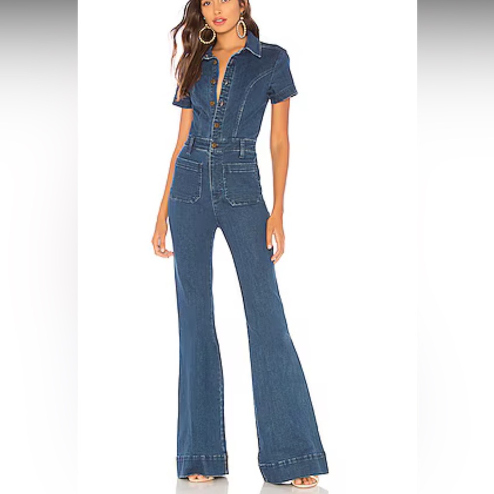 Show Me Your MuMu Blue Denim Jumpsuit